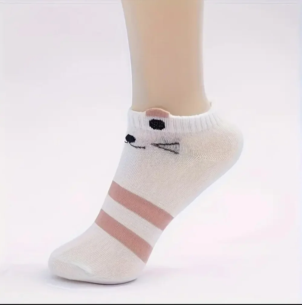 5 Pairs Cat Ankle Socks